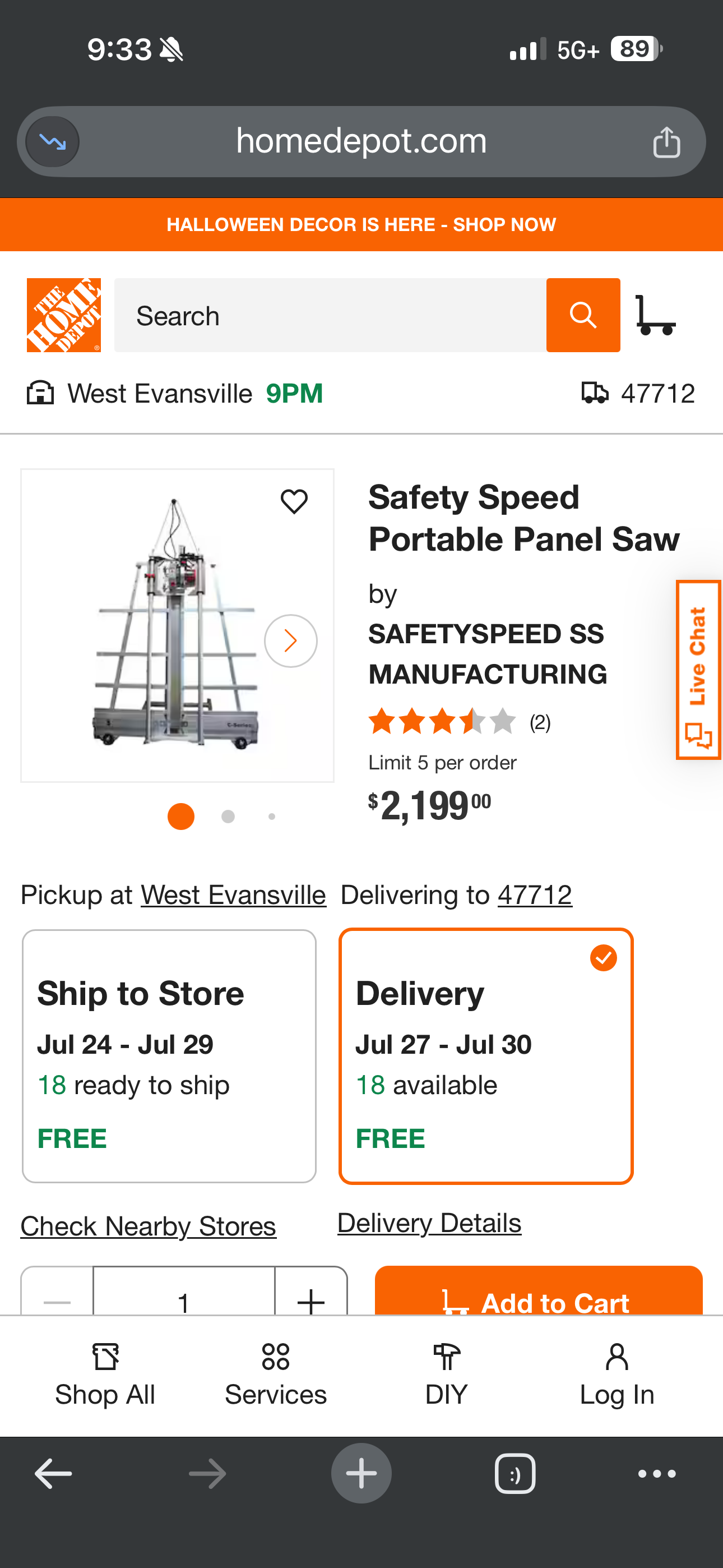 NEW OPEN BOX Safety Speed Vertical Panel Saw – Professional Cabinet Shop Equipment
